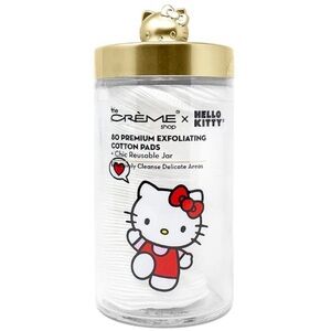 x Hello Kitty Exfoliating Cotton Pads - Gold & White